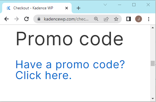 Kadence Promo Code Coupon WordPress Theme